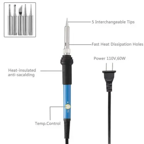60 Вт 110 В/220 В паяльник набор электроники сварочные Утюги инструмент пистолет Набор сделай сам