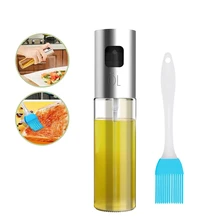 1 шт. стеклянный оливковый насос из нержавеющей стали распылитель масла бутылки и 1 кисть для ПК приготовления салата котелок для барбекю кухонная посуда кухонный инструмент для выпечки