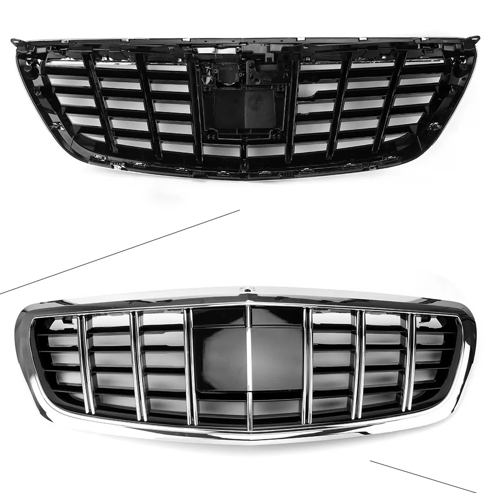 S Class X222 Передняя решетка автомобиля GT R верхняя для Mercedes Benz S-Class W222 S400 S450 S500 S550 S560 2014