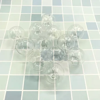

1000pcs/lot 30mm round glass globe bubble with double hole glass vial pendant glass bottle orb diy Jewelry necklace accessories