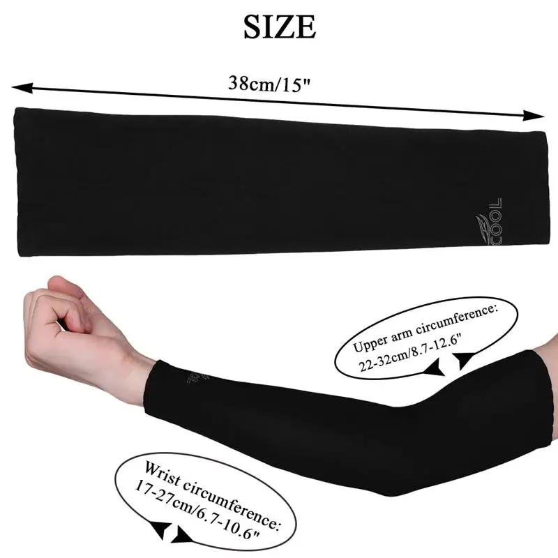 1 пара нарукавники для охлаждения УФ Защита от солнца баскетбола гольфа занятий
