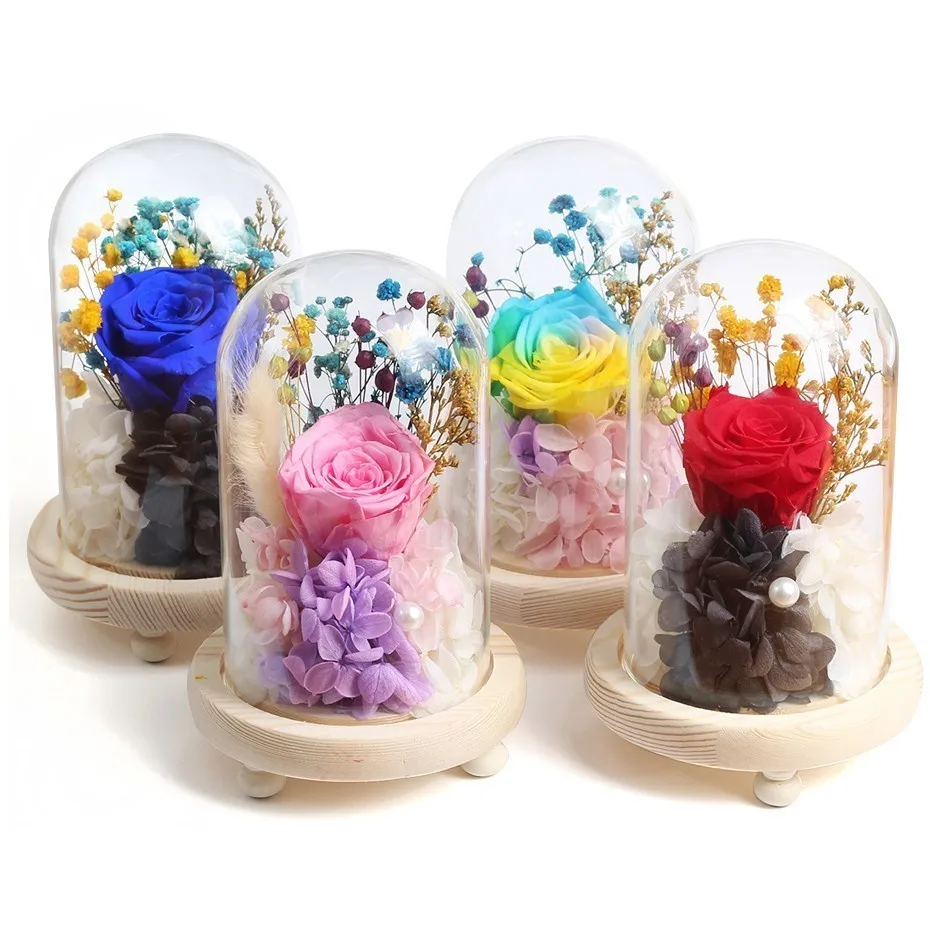 

Beauty And The Beast Eternal Rose Valentines Day Gift Rose In Glass Eternal Rose Flower Floral Decor Wedding Valentine's Gift