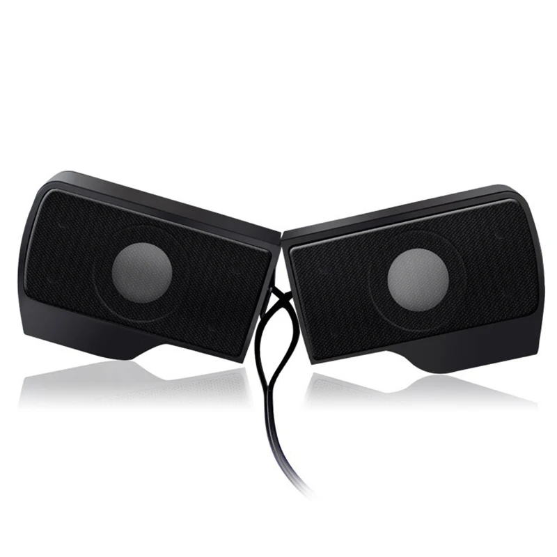

DOITOP Plastic USB Stereo Speaker Portable Mini Soundbar Clip-on Speaker for Notebook Laptop Computer PC Music Player with Clip