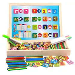 Детская деревянная Магнитная Математика обучающая игрушка чертежная доска коробка Tangram мозг тизер Обучающие игрушки подарок красочные