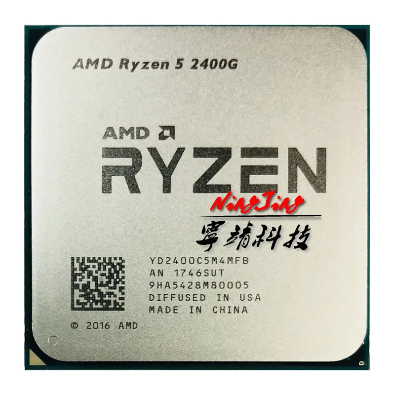 

AMD Ryzen 5 2400G R5 2400G 3.6 GHz Quad-Core Eight-Thread 65W CPU Processor YD2400C5M4MFB Socket AM4