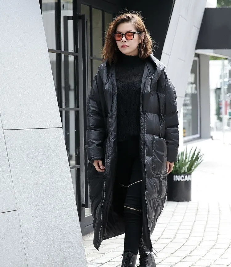 SISPELL Тренч с капюшоном для женщин, свободная ветровка, большой размер, более размера, зимние женские пальто с длинным рукавом, одежда более размера
