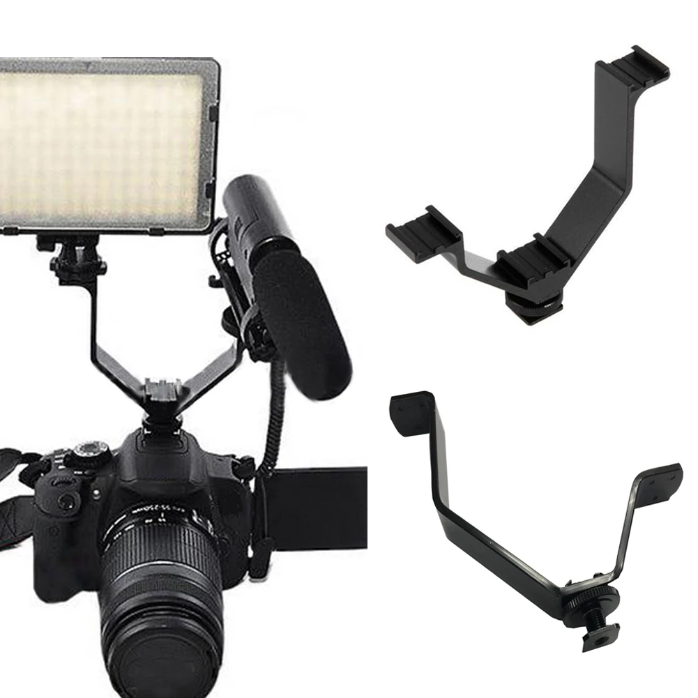 Аксессуары для камеры DSLR тройное Крепление Держатель Горячий башмак V shape