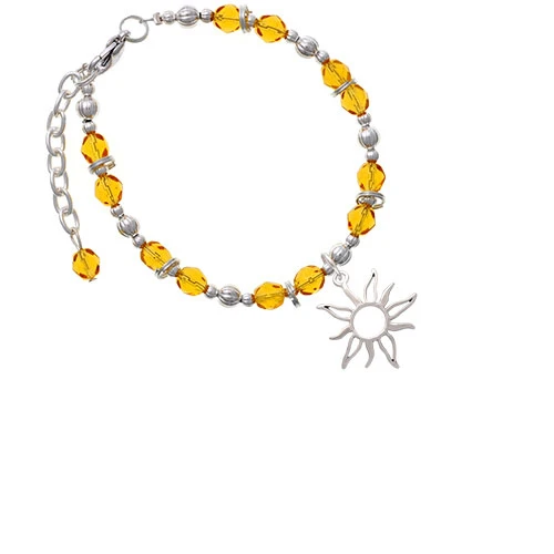 Open Design Sun Yellow Beaded Bracelet |