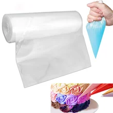 50 шт одноразовые для выдавливания крема мешок выпечки аксессуары инструменты для помадки на торт отделочных работ Еда Класс прозрачный кулинарный пакет