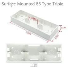 2PCS PVC Inflaming Retarding 86 Type General Purpose Ming Box Connection Open Boxes Switch Box Socket Case Triple Three