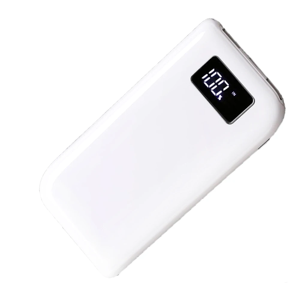

Lovoski 10000mAh DIY Digital Display Dual USB Mobile Power Bank Kit Pack Case White