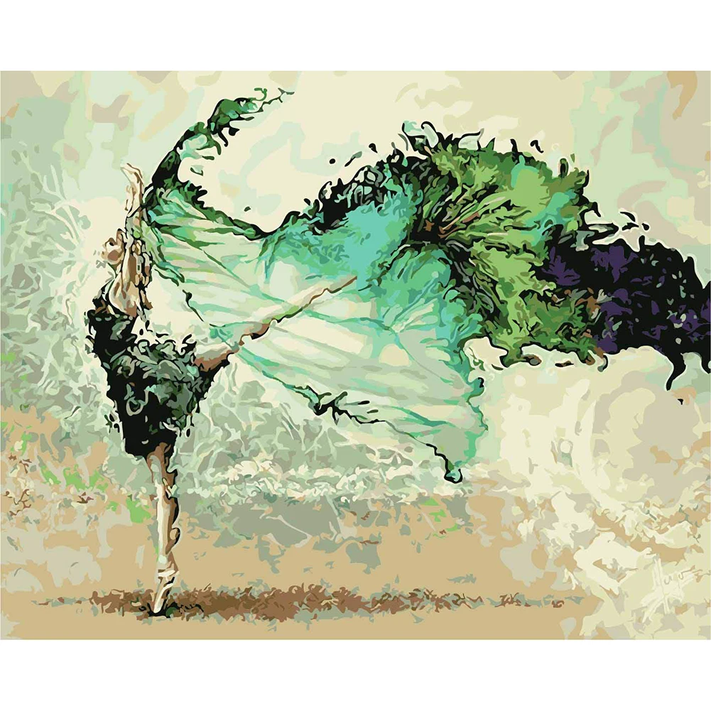 

Water Wave Dancer DIY Frame Painting By Numbers Oil Paint Wall Art Pictures Decor For Home Decoration