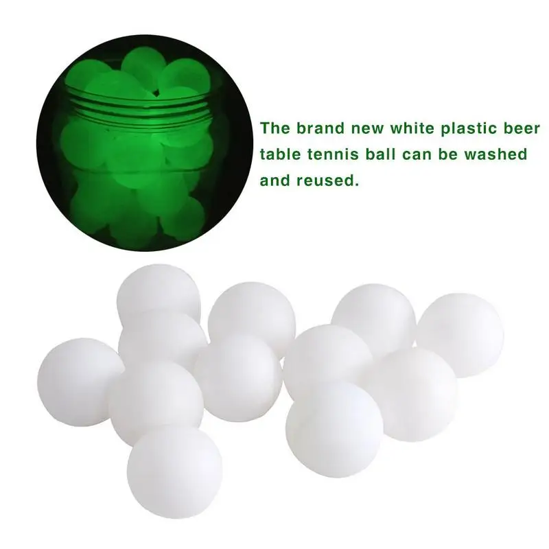 150 шт 40 мм светящиеся мячи для пинг-понга пластиковые флуоресцентные мячи для настольного тенниса Пластиковые Поли для пинг-понга двойные настольные мячи для игры в ракетки