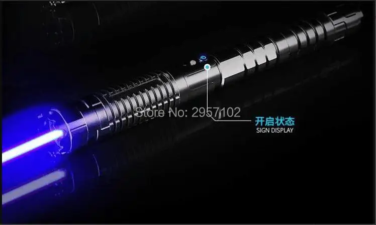 US $147.84 High Power military Blue Laser Pointer 500w 500000m 450nm LAZER Flashlight Burning MatchDry WoodBlackBurn Cigarettes Hunting