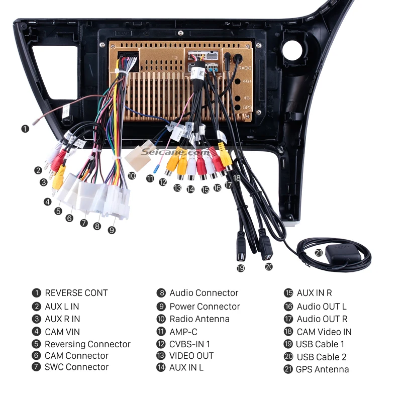 Seicane 2Din Android 8,1 Автомагнитола для Toyota Corolla(Левый руль) gps мультимедийный плеер сенсорный экран головное устройство стерео