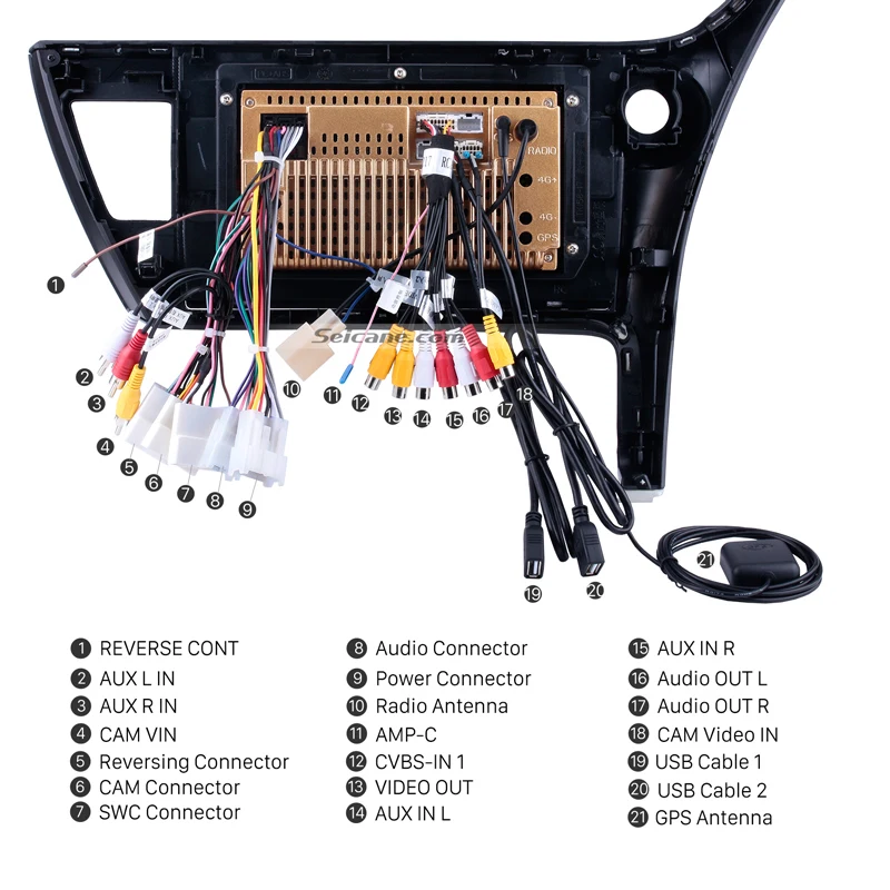 Radio de coche Seicane 2Din Android 81 para 2017 Toyota Corolla (unidad izquierda) reproductor Mult