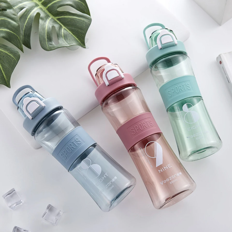 

550ml Bottle For Drink Sports Water Bottle BPA Free Leak-Proof Kids Sport Shaker Bottle Portable Travel Water Plastic For Bike