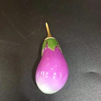 

Chinese Ceramic eggplant type snuff bottle