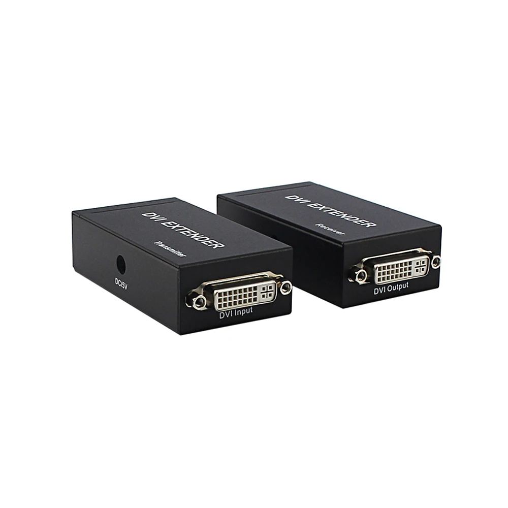 

DVI Extender 60m 1080P Over Single Ethernet Cable Extensor RJ45 Network Extender EU UK US Plug Transmitter+Receiver