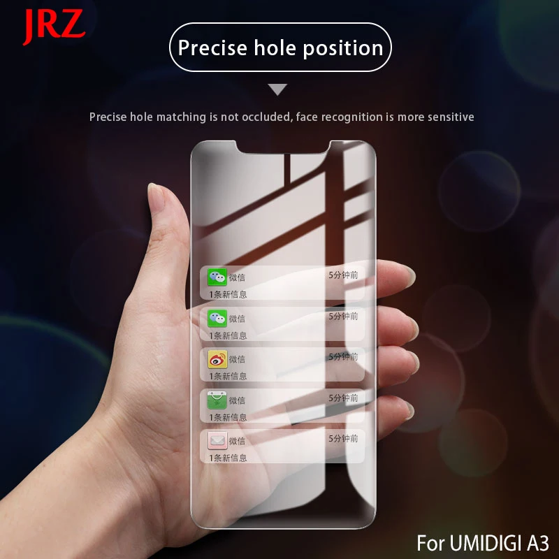 

JRZ Tempered Glass for UMIDIGI A3 Screen Protector Phone Replacement Easy To Install Film Glass 5.5 inch For UMIDIGI A3