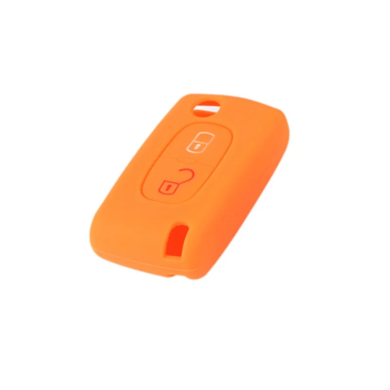 

Silicone Car Key Case Cover 2Button For Peugeot 208 207 3008 308 RCZ 408 Hot New
