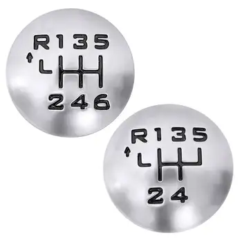 

5/6 Speed Car Gear Knob Cover Cap Top Matte Silver Lever Shifter Head Cap For Peugeot 307 308 3008 407 5008 807