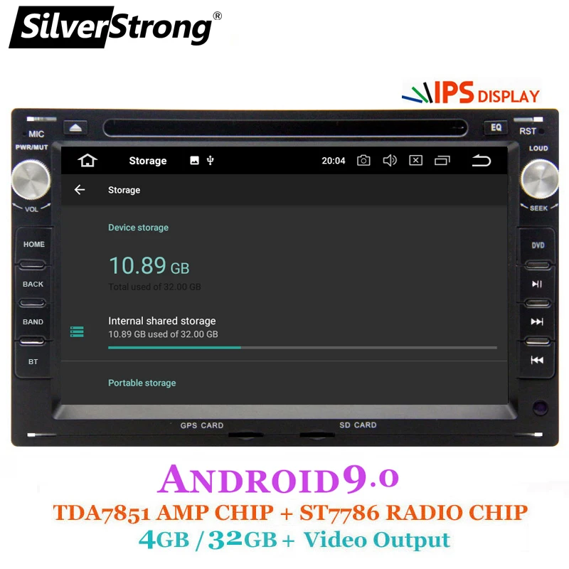  SilverStrong 4GB Android 9.0 IPS 2din Car DVD For VW Golf4 for Polo for PASSAT B4 B5 Bora for Octav
