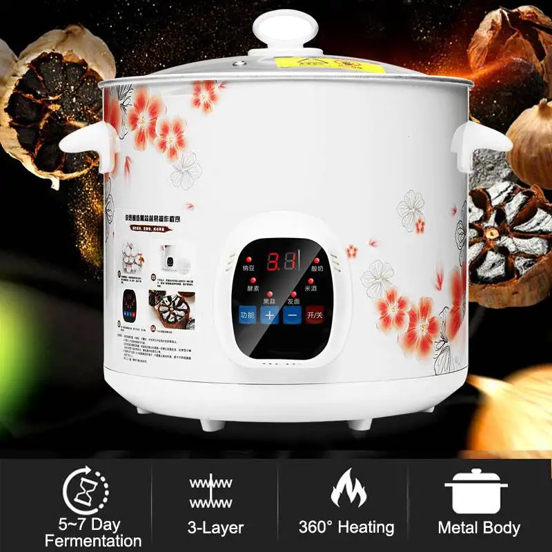 

6L Durable Automatic Black Garlic Fermenter Household DIY zymolysis Pot Maker Black Garlic Fermenting Machine Yogurt Maker