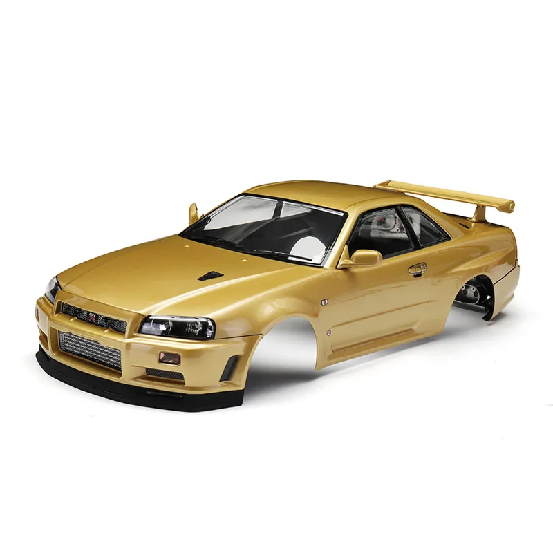 

Killerbody 48645 for 1:10 RC Car for NISSAN SKYLINE (R34) Finished Body Shell Champaign-gold for 1/10 Touring Car Gold Gree