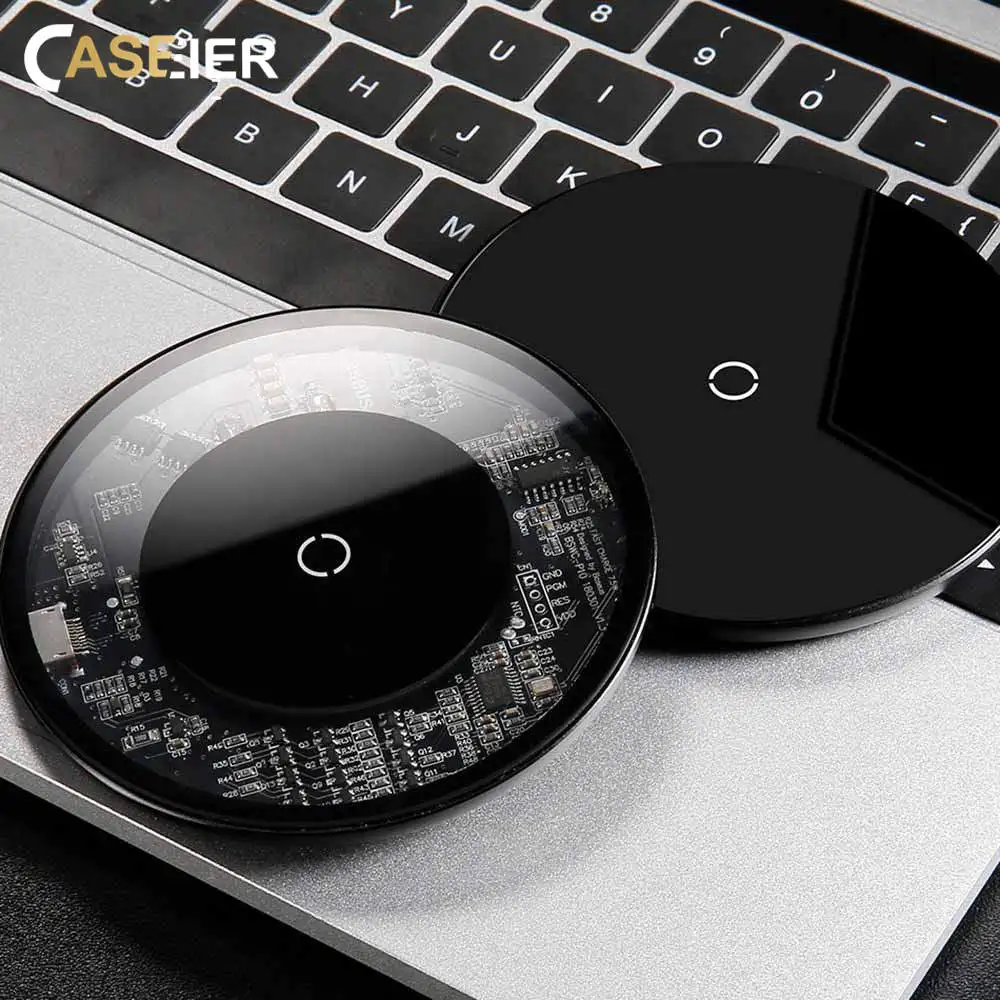 

CASEIER Qi Ultra Thin Wireless Charger For iPhone 10 XR XS MAX X Wireless Charger Fast Charging Chargers For Samsung S10 S10E