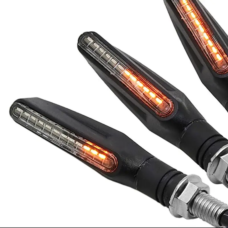 

2pcs 12 LED Motorcycle Turn Signal Lights Flowing Flashing Signal Lamp Motorbike Indicator Blinker Motor Tail Lights for Harley