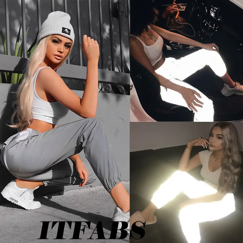 

New Women Fashion Comfy Novelty Fitness Pants Sports Sportswear Glow in the Dark Trousers