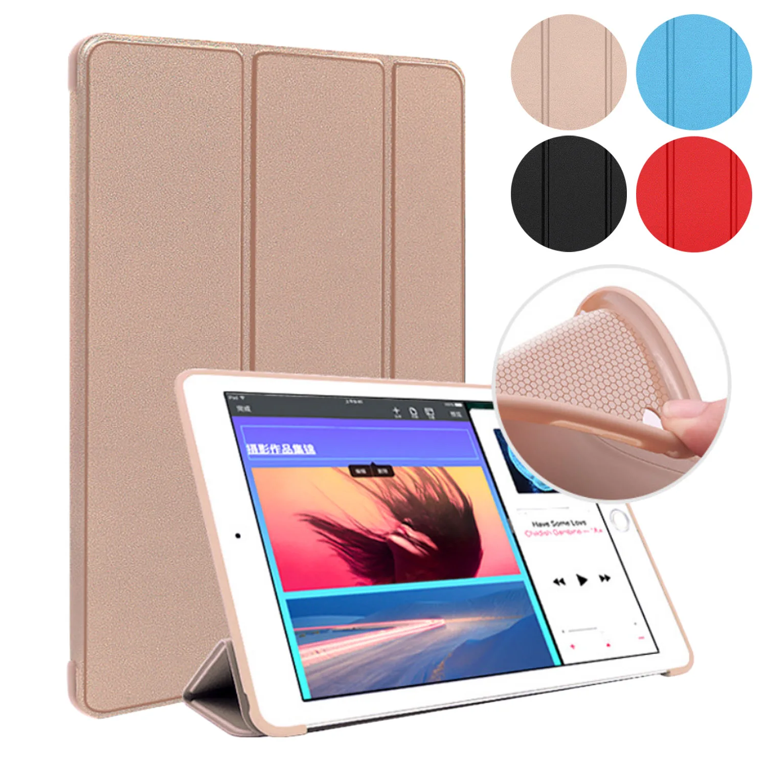 

Besegad Ultra-Thin Tablet Protective Case PU Leather Cover Skin Shell Protector with Auto Sleep Wake for Apple iPad Mini 5