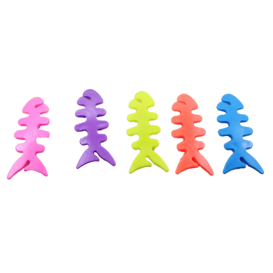 8pcs Mp4 Mp5 Headset Cable Wrap Silicone Fishbone Winder