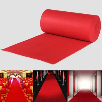 

Polyester Large Carpet Wedding Aisle Floor Runner Carpet Rug Hollywood Awards Events Wedding Party Events Decoration Red 10m