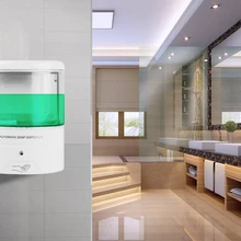 Дозатор мыла на батарейках для кухни и ванной комнаты, 600 мл, настенный автоматический ИК-датчик, кухонный лосьон для мыла без прикосновения