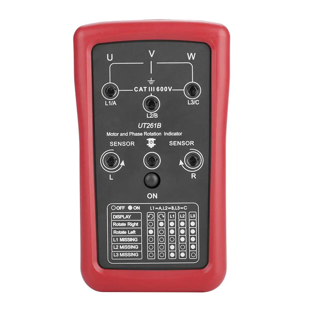 

UNI-T UT261B Phase Detector Rotation Sequence tester and Motor Rotation Indicators Tester Meter LED Meter 90V~600VAC Best Offer
