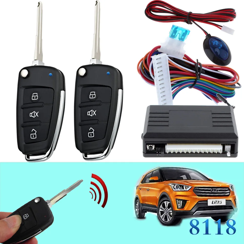 

Keyless entry system car flip key for Hyundai #13 remote central lock locking system CHADWICK 8118 Modification accessories