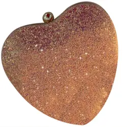 Bling в форме сердца сумка из искусственной кожи Для женщин C сумка Девушка Bling Tote Crossbody модные мини-сумка с золотой цепью (розовый)