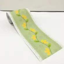 Прекрасный желтый цветок обои границы клейкая наклейка s Водонепроницаемый Ванная Кухня плитка наклейка детская комната Настенный декор Ez055