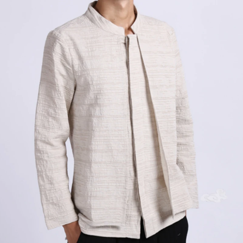 

Chinese Style Men's Jacket Thin Loose Windbreaker Casual Linen Jacket Streetwear Mens Jackets Large Plus Size 4Xl Summer Arrival