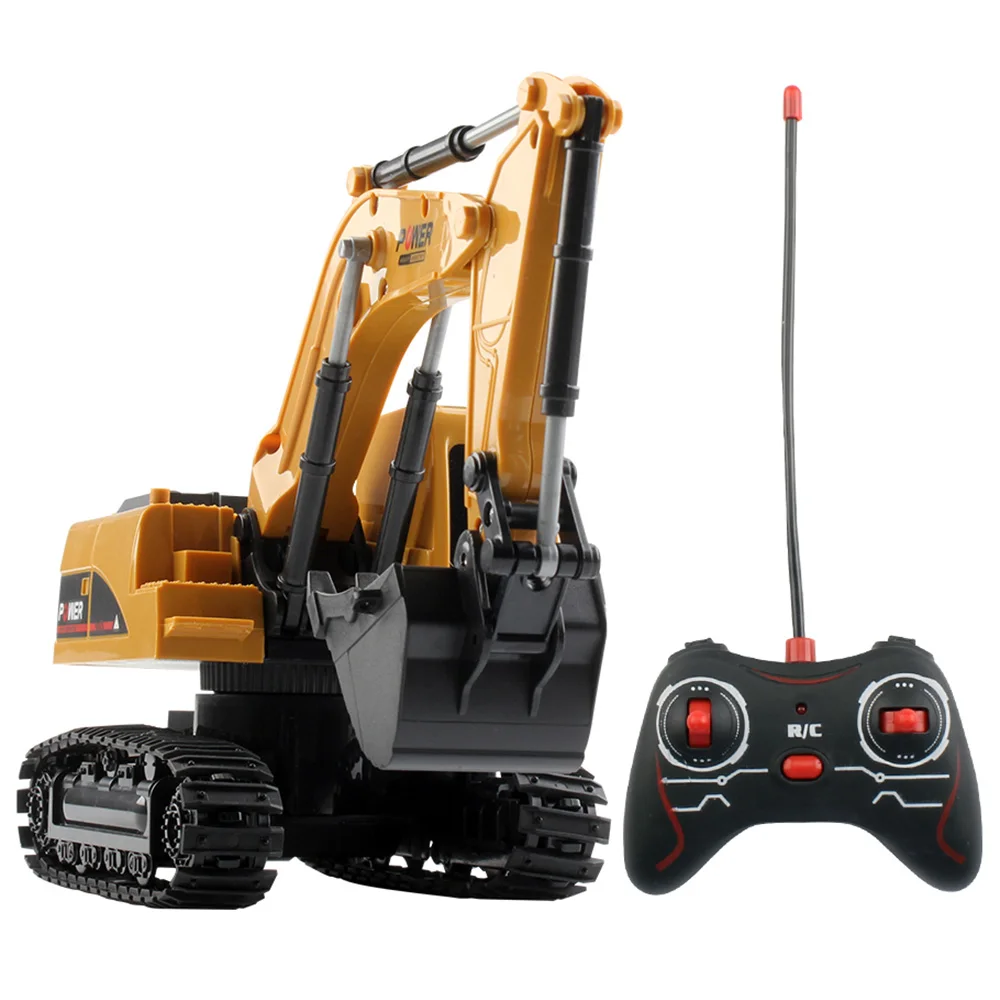 

Lighting Music 1026:24 4DW Remote Control Crawler Excavator Telecontrol Infrared Truck Car One Button Start Electric Excavating