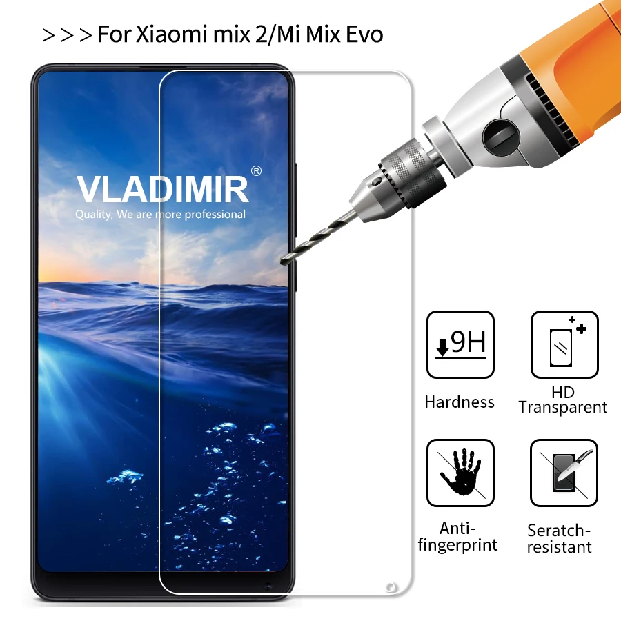 Vladi mi r защитная пленка из закаленного стекла для Xiaomi Mix 2 2.5D 9 H Защитная экрана x Evo