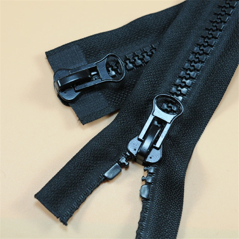 No. 5 resin zippers for sewing coarse tooth double open double zipper sleeping bag tent down jacket zipper black white AQ017