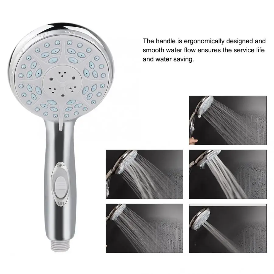 

G1/2" Five Functions Bathroom Shower Head Adjustable Showerhead Shower Spray Head for Bathroom Home Accessories