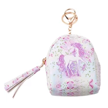Мультфильм Единорог монета женские кошельки Маленький милый каваи Чехлы для карт и ключей Деньги сумки для девочек дамы кошелек дети pouc