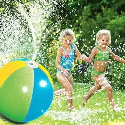 Детская летняя пляжная надувные игры на свежем воздухе спринклерной разноцветная игрушка брызги воды мяч