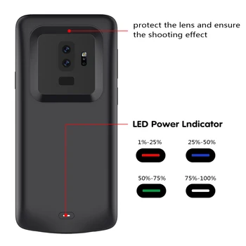 

CASEWIN Battery Charger Case For Samsung Galaxy S9 Plus Battery Case 5200mAh Power Bank External Backup Charger phone Case