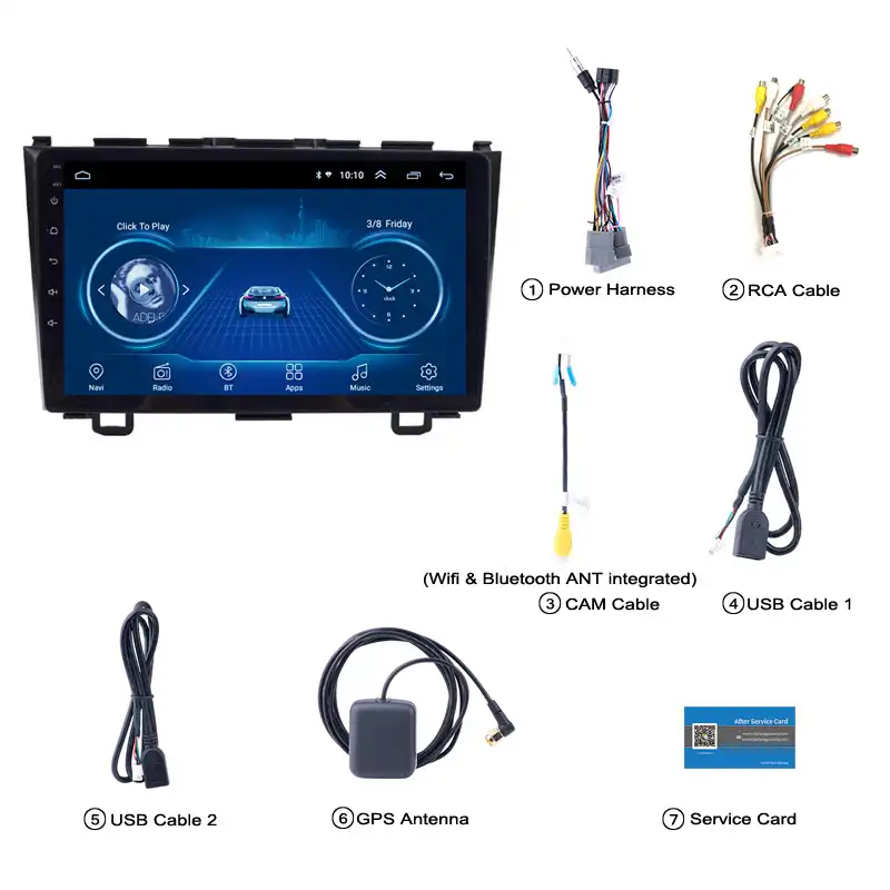 Lexxson Honda CRV Car Stereo Android 8.1 Car Radio 9 inch Capacitive Touch Screen High Definition GPS Navigation Bluetooth USB Player 1G DDR3 for Honda CRV 2008 2009 2010 2011 HND-CRV08-1G16