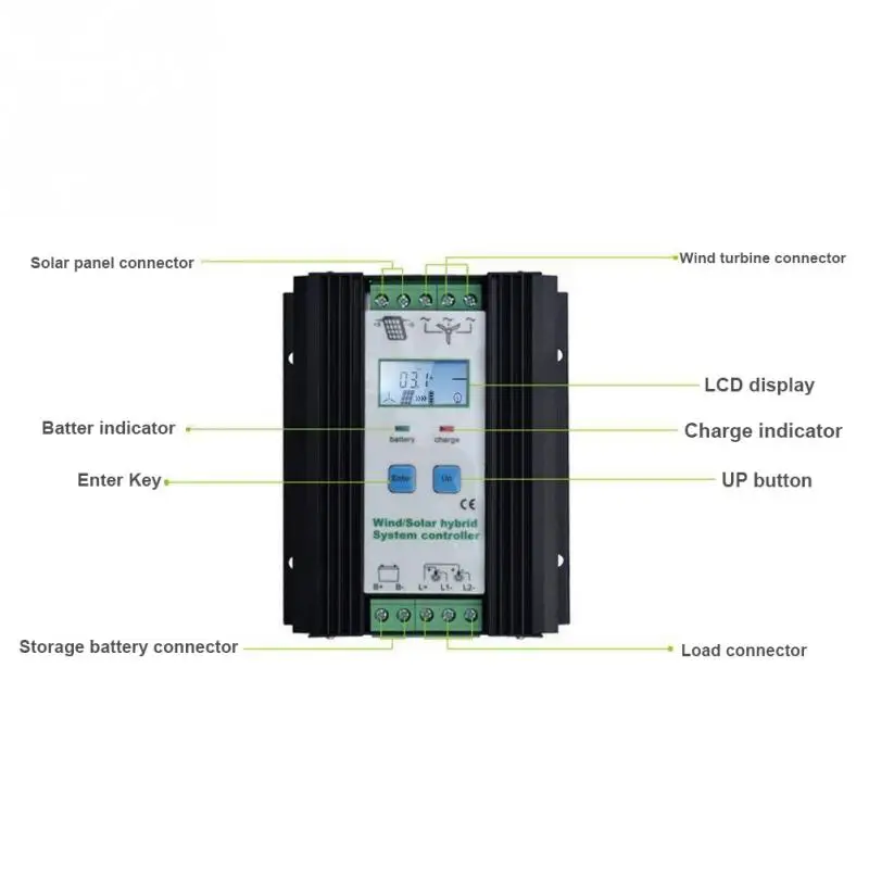 12V PWM энергии ветра и солнечной энергии, гибридный Управление; цифровой интеллигентая(ый) Управление Boost Регулятор зарядки